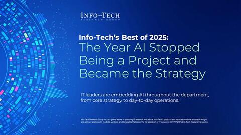 Thought model representing Info-Tech’s Best of 2025: The Year AI Stopped Being a Project and Became the Strategy
