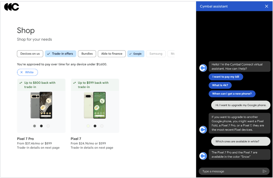 Google uses GenAI in its chatbots